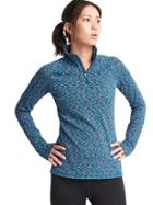 Gap Women Spacedye Half Zip Pullover - Electric Teal