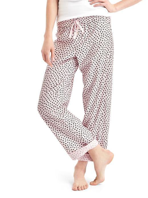 Gap Women Flannel Roll Up Sleep Pants - Star
