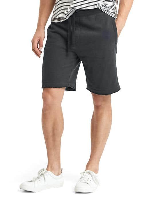 Gap Men French Terry Raw Hem Shorts - Moonless Night