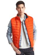 Gap Men Coldcontrol Lite Stretch Puffer Vest - Lava Orange