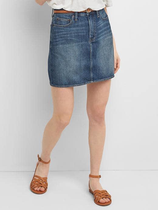 Gap Women Tencel Mini Pencil Skirt - Medium Indigo