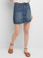 Gap Women Tencel Mini Pencil Skirt - Medium Indigo