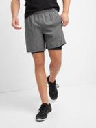 Gap Men 2 In 1 Core Trainer Shorts 7 - New Heather Grey