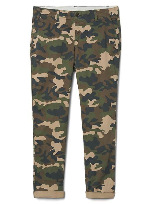 Gap Women Print Girlfriend Chino - Olive Camo