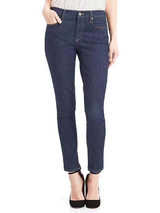 Gap Women Mid Rise True Skinny Ankle Jeans - Rinsed