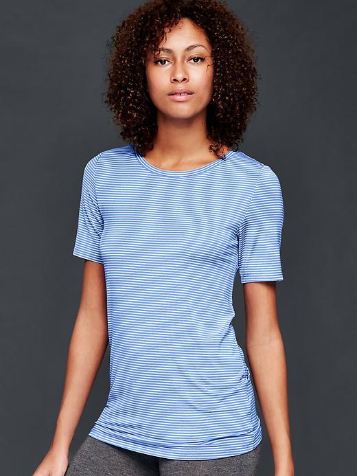 Gap Pure Body Modal Short Sleeve Tee - Pencil Strp Moore Blue