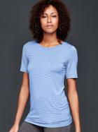 Gap Pure Body Modal Short Sleeve Tee - Pencil Strp Moore Blue