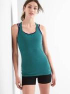 Gap Women Gapfit Breathe Racerback Tank - Tectonic Teal