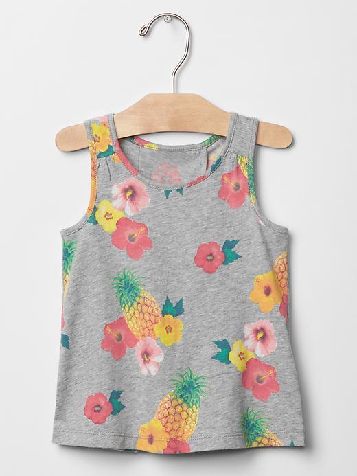 Gap Pineapple Tulip Back Tank - Heather Grey