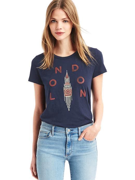 Gap City Graphic Crewneck Tee - Tapestry Navy