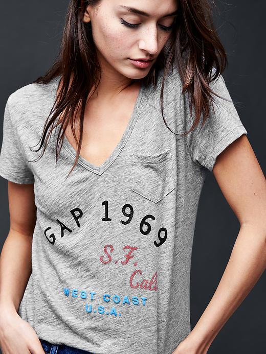 Gap Women Logo Sf Tee - Heather Grey