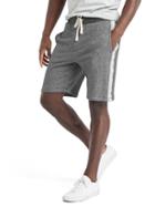 Gap Men French Terry Side Stripe Shorts - Charcoal Heather
