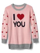 Gap Love You Intarsia Sweater Dress - Pink Standard