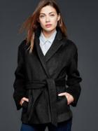 Gap Women Wool Wrap Coat - True Black