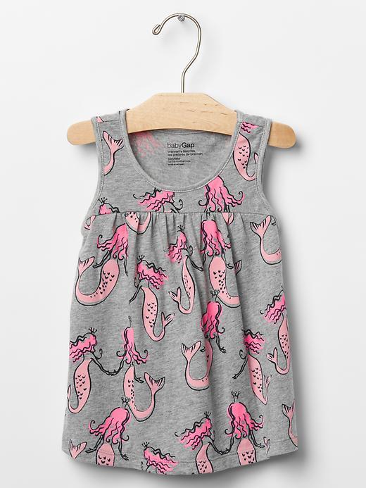Gap Print Shirred Tank - Mermaid