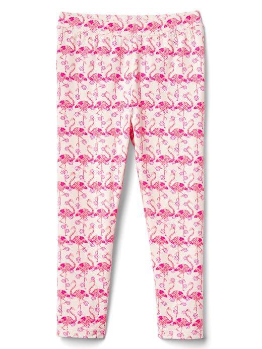 Gap Print Stretch Jersey Capris - Flamingo