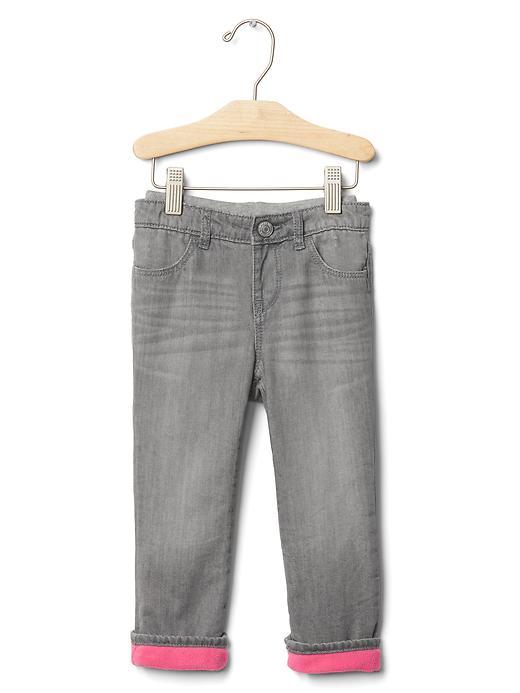 Gap 1969 Lined Straight Jeans - Grey Denim