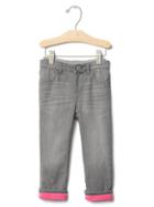 Gap 1969 Lined Straight Jeans - Grey Denim