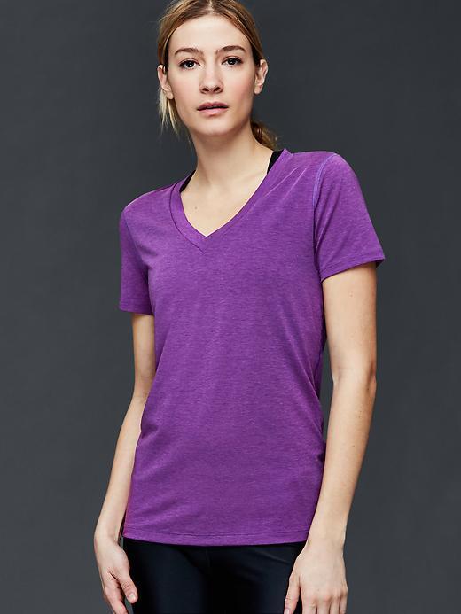 Gap Women Gapfit Breathe V Neck Tee - Royal Purple