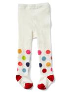 Gap Bright Dots Sweater Tights - Ivory Frost