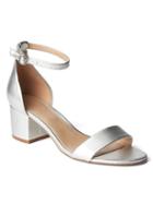 Gap Women Metallic Block Heel Sandal - Silver