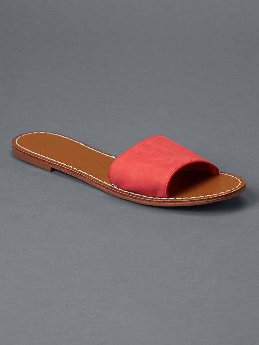 Gap Women Flat Slide Sandals - Spring Coral