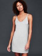 Gap Women Pure Lightweight Strappy Dress - Light Heather Gray