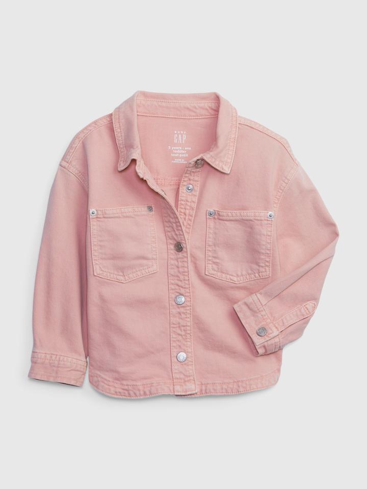 Toddler Denim Shirt Jacket With Washwell