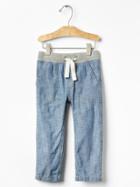 Gap 1969 Chambray Slim Fit Jeans - Medium Indigo