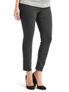 Gap Double Knit Demi Panel Skinny Ankle Pants - Charcoal Heather