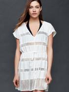 Gap Women Mix Mesh Cover Up - New Off White
