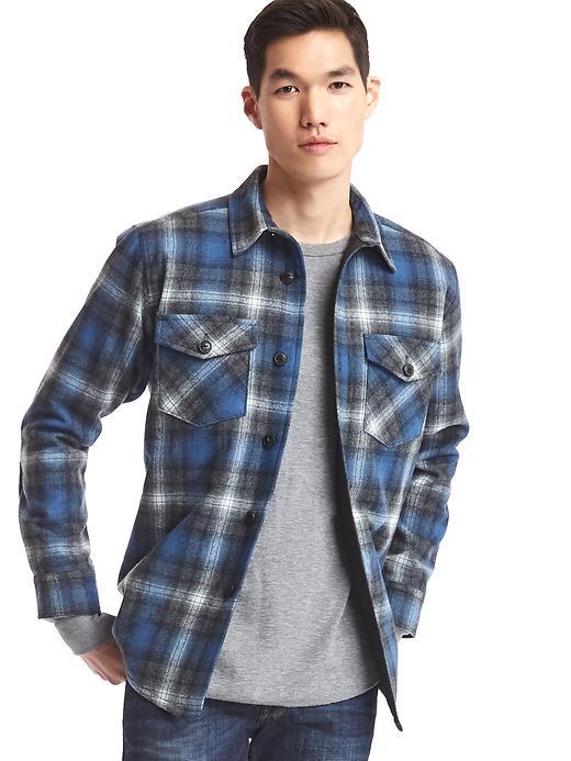 Gap Men + Pendleton Shirt Jacket - Blue Plaid