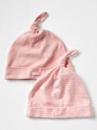 Gap Favorite Pink Knot Hat 2 Pack - Pure Pink
