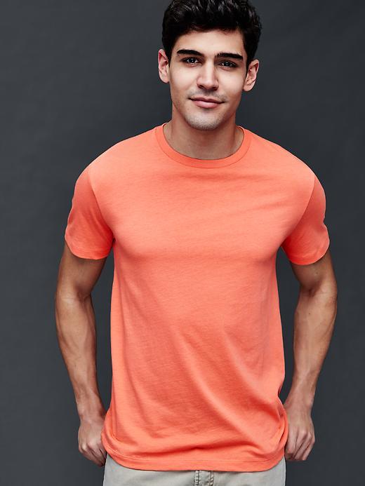 Gap Men Essential Short Sleeve Crew T Shirt - Flamingo