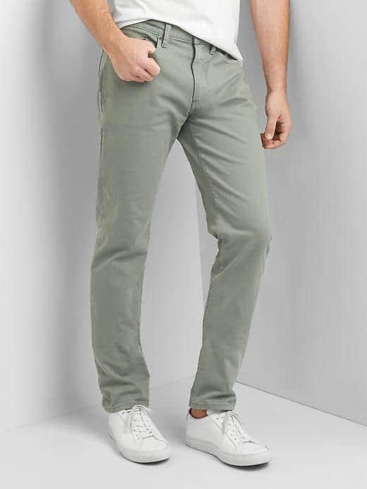 Gap Women Broken Twill Slim Fit Jeans - Vintage Green