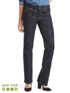 Gap Women Washwell Mid Rise Perfect Boot Jeans - Rinsed Denim