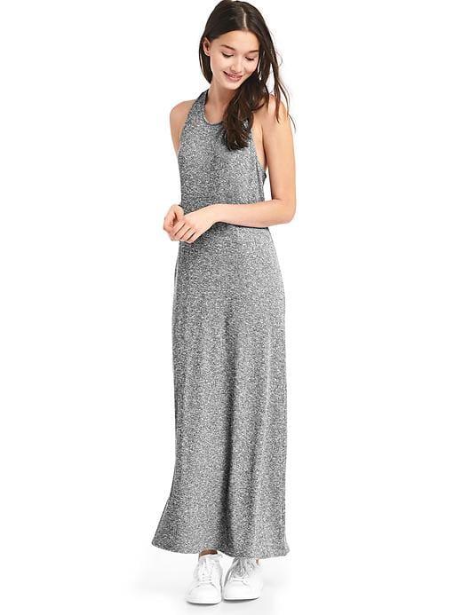 Gap Women Softspun Knit Racerback Maxi Dress - Heather Grey