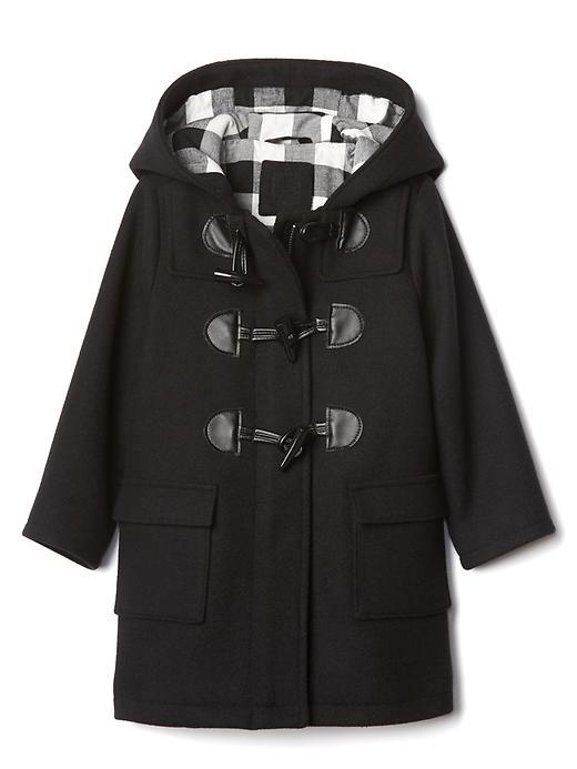 Gap Double Face Duffle Coat - True Black