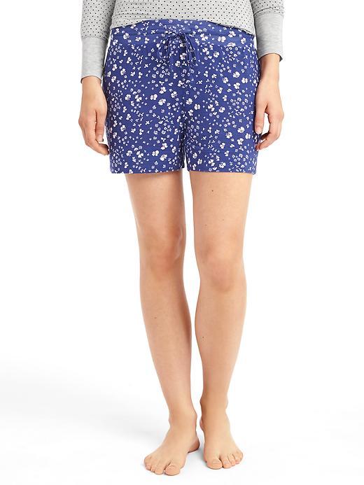 Gap Women Pure Body Print Sleep Shorts - Dark Blue Flowers