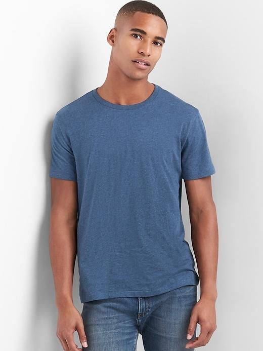 Gap Men Essential Crewneck Tee - Navy Heather