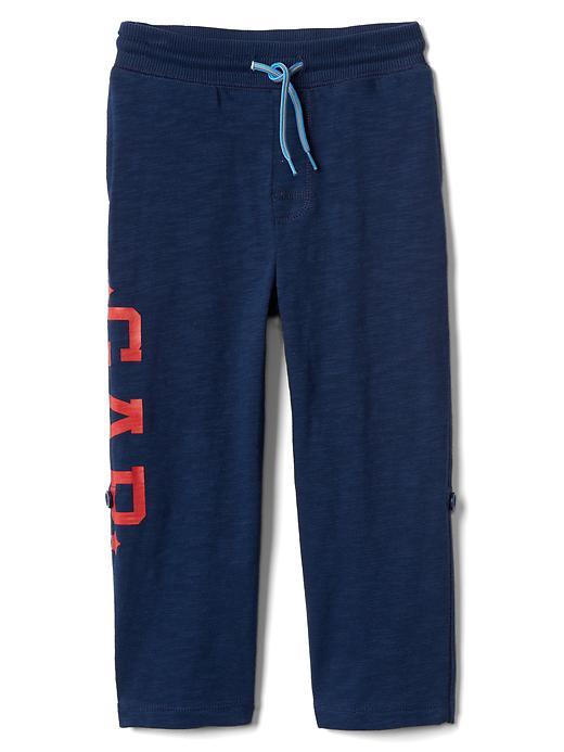 Gap Logo Roll Up Pants - Elysian Blue