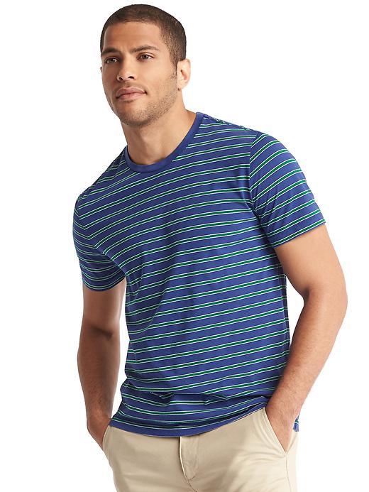 Gap Men Vintage Wash Small Stripe Tee - Blue Stripe
