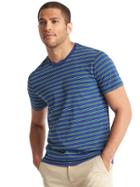 Gap Men Vintage Wash Small Stripe Tee - Blue Stripe