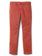 Gap Men Vintage Wash Skinny Fit Chinos Stretch - Red Hawk