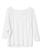 Gap Women Waffle Knit Boatneck Sweater - White
