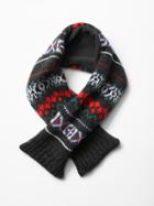 Gap Fair Isle Wrap Scarf - Light Grey Marle