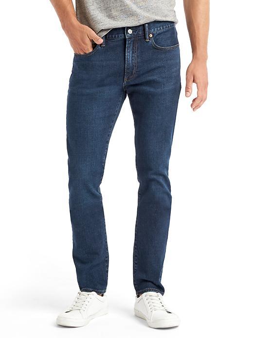 Gap Men Stretch 1969 Skinny Fit Jeans - Worn Dark