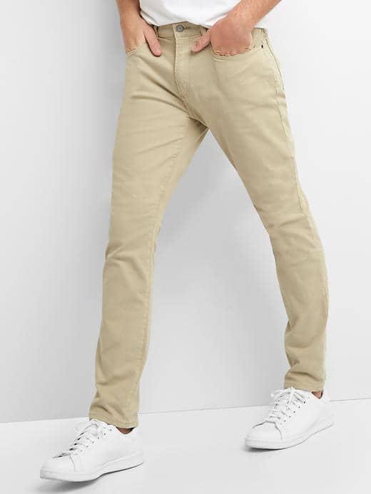 Gap Broken Twill Skinny Fit Jeans - Khaki