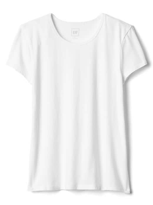 Gap Women Fitted Crewneck Tee - White