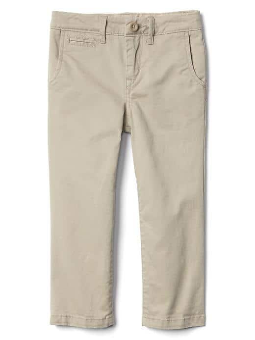 Gap Women Solid Stretch Khakis - Khaki